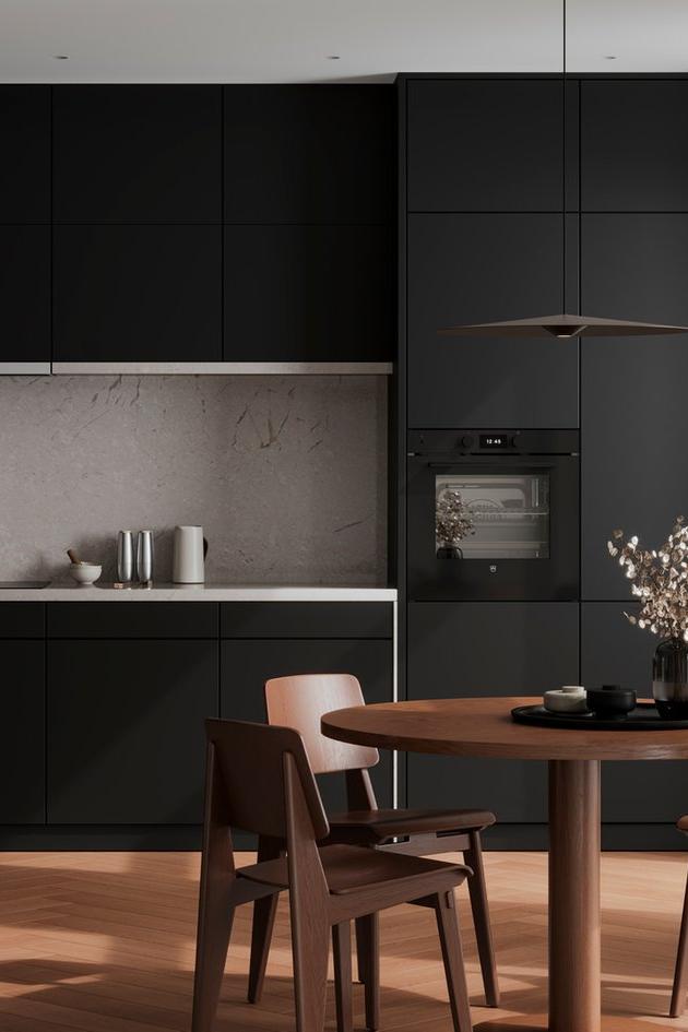 Cuisine moderne noire focus four