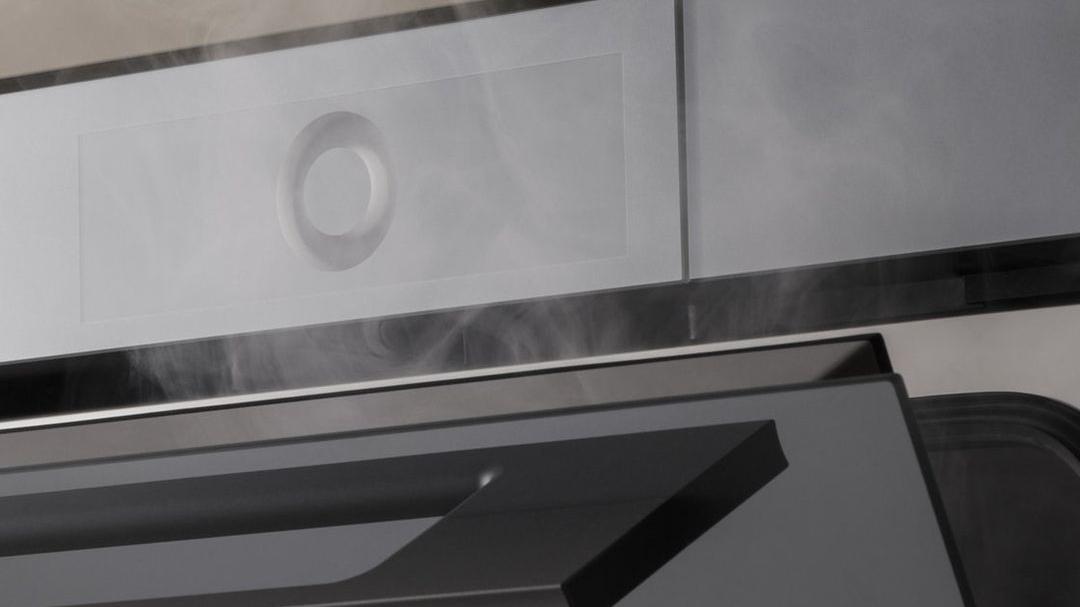 Focus vapeur s'échappant de four V-Zug