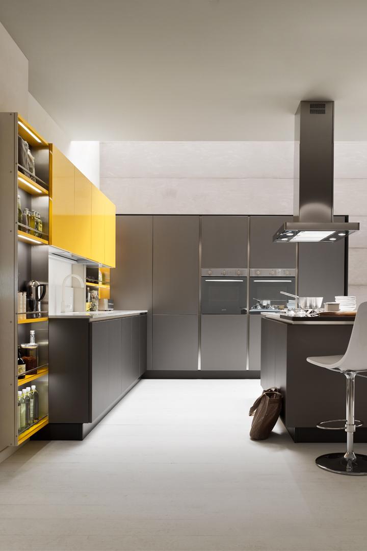 Cuisine Oyster Veneta Cucine en L avec ilot