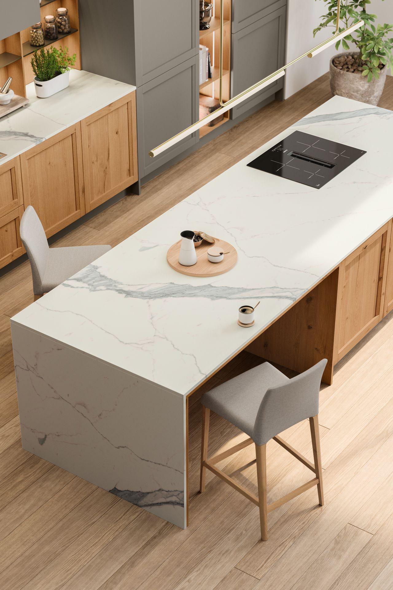 Cuisine Milano Veneta Cucine droite avec ilot