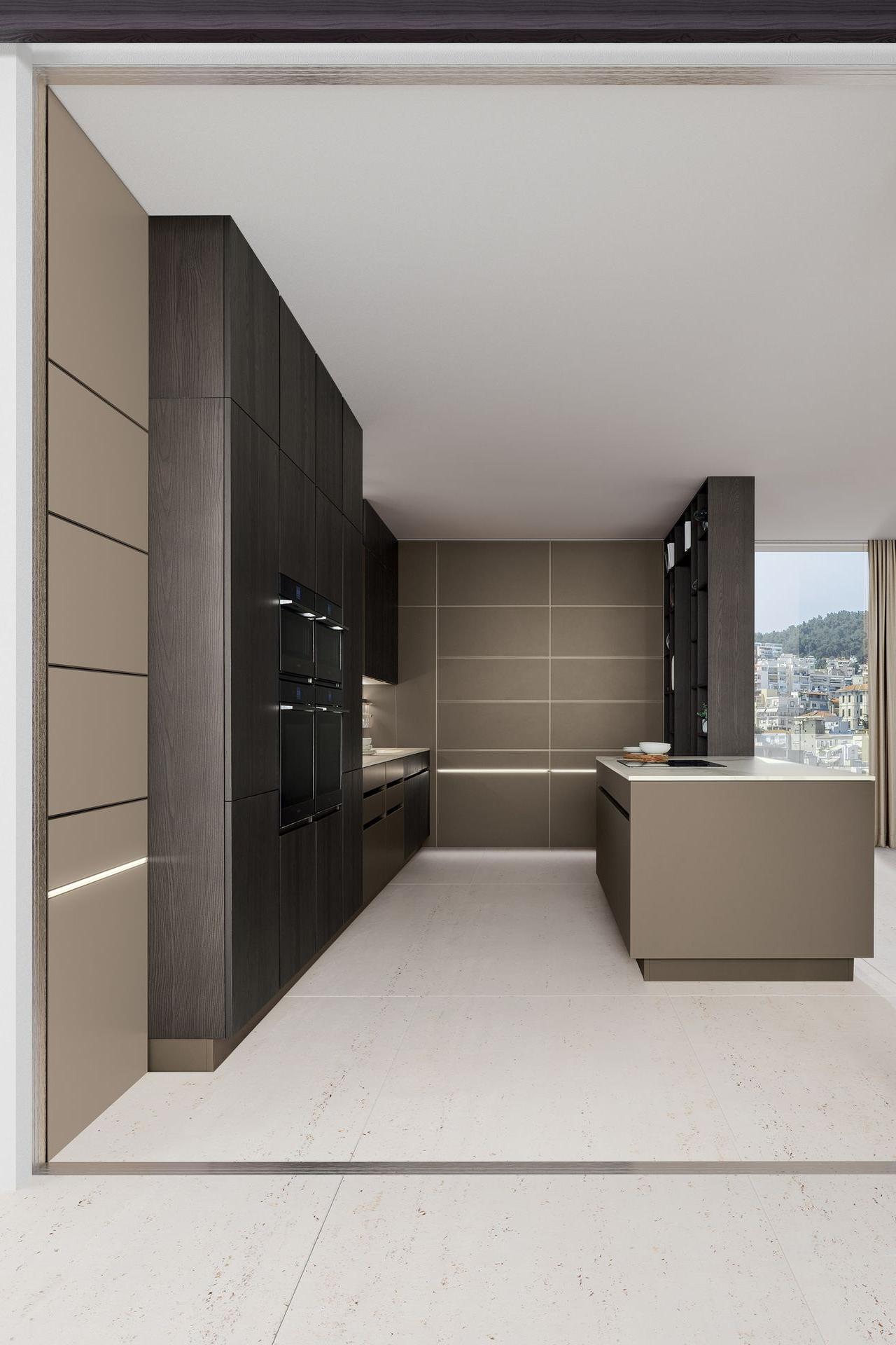 Cuisine Iconica Veneta Cucine droite avec ilot