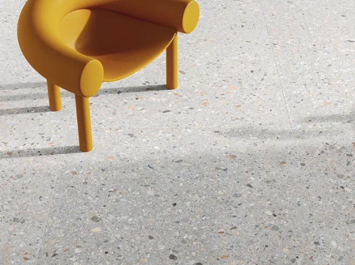 Carrelage effet pierre sol Carrelage effet pierre sol fauteuil jaune