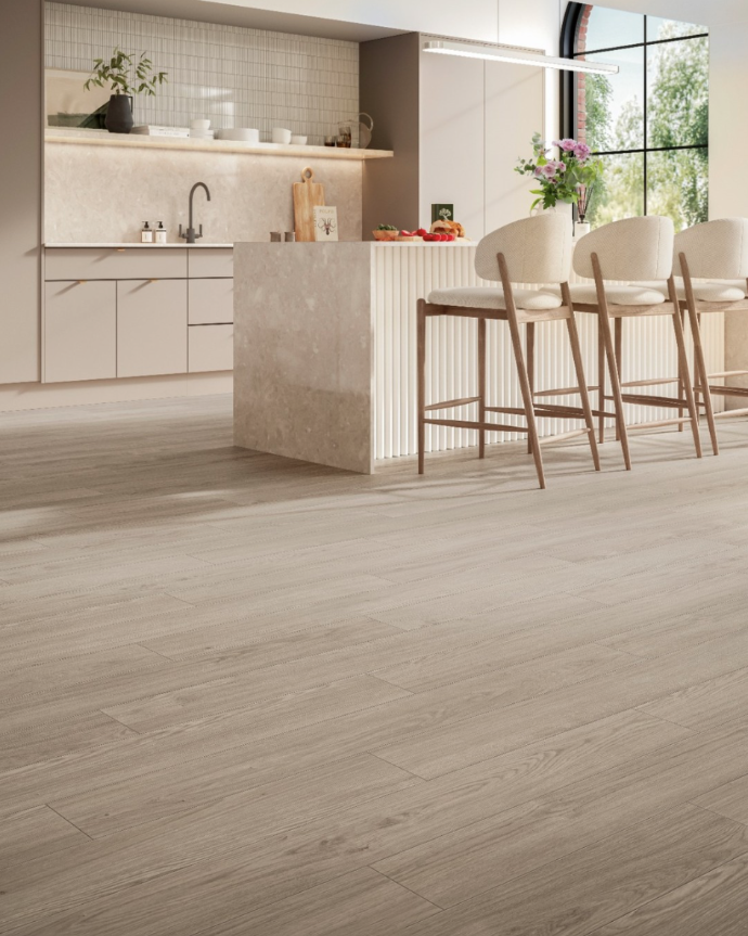 Parquet à joints perdus Parquet à joints perdus dans cuisine moderne