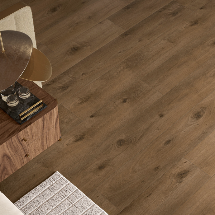 Parquet à joints perdus couleur chocolat Parquet pose classique à joints perdus couleur chocolat chambre