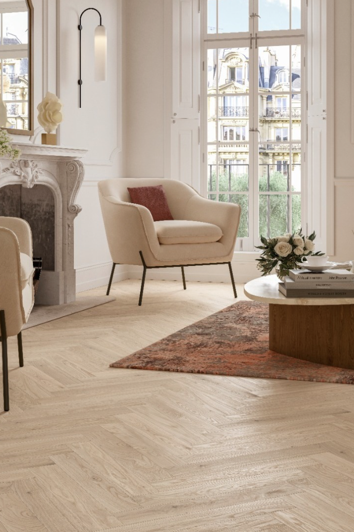 Parquet à bâtons rompus Parquet à bâtons rompus séjour appartement haussmannien