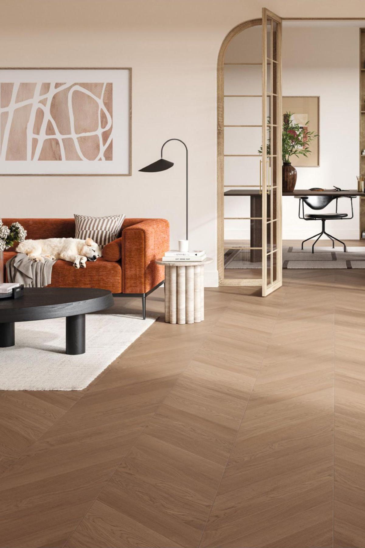 Parquet en chevron Parquet en chevron salon et bureau