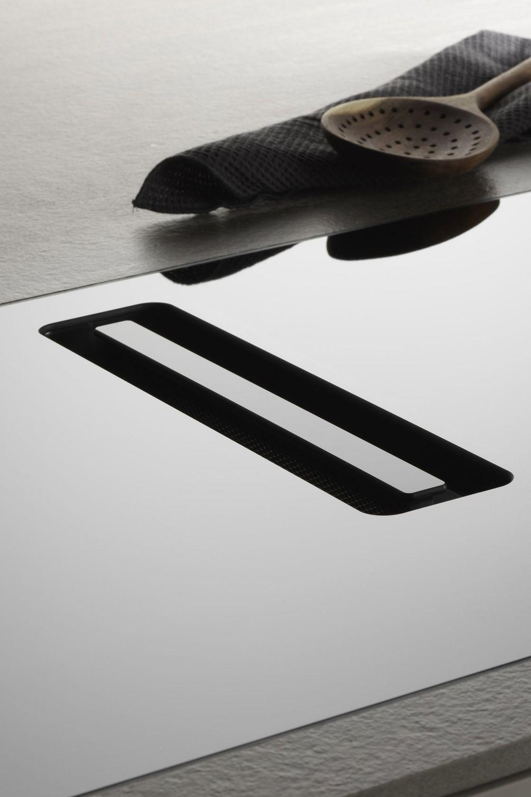 Hotte intégré au plan de travail Hotte intégré au plan de travail plaques de cuisson cuisine