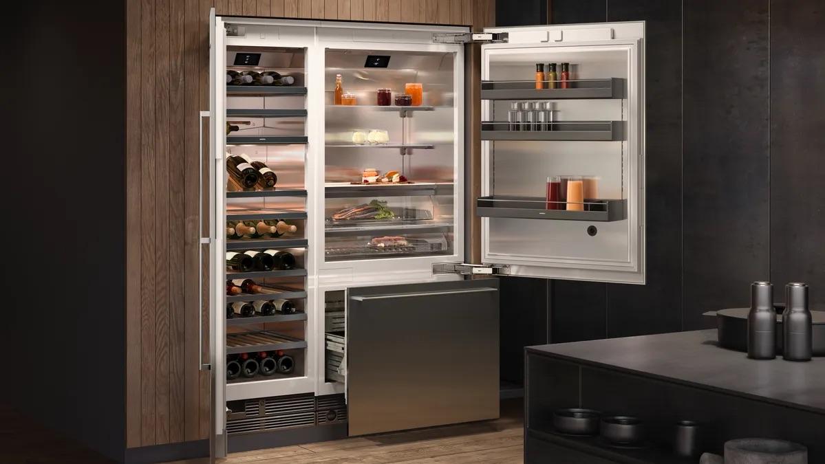 Réfrigérateur Réfrigérateur Gaggenau ouvert cuisine