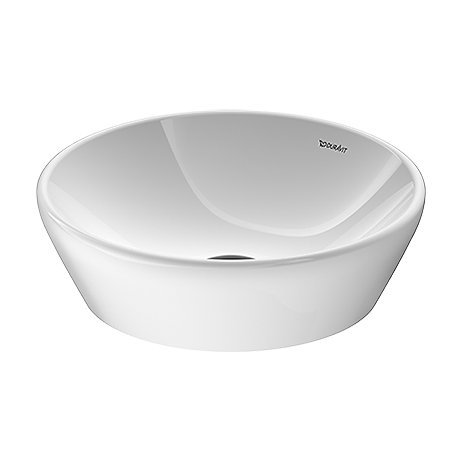 Lavabo à poser MATRIX - D 40 cm, céramique sans banc de robinets sans trop-plein, avec matériel de fixation, sans trou robin., standard, blanc