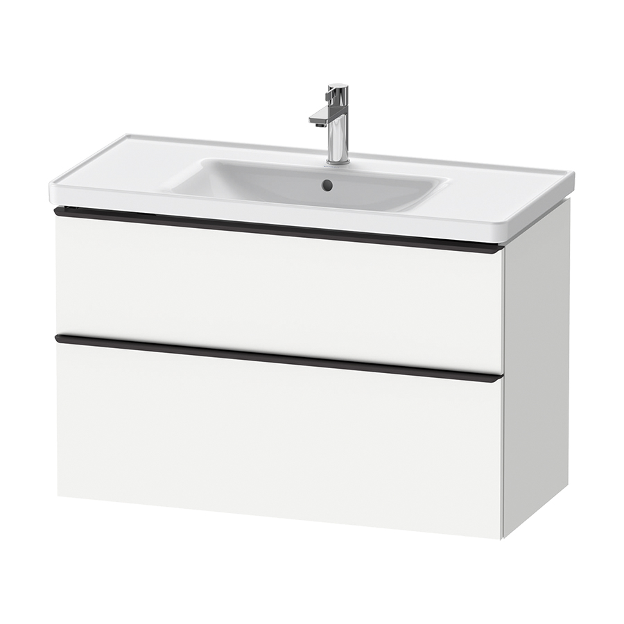 Élément inférieur MATRIX - 98,4 x 62,5 x 45,2 cm pour lavabo 100.5 cm, élément à 2 tiroirs poignée: noir diamant, standard, blanc ou couleur A CONFIRMER