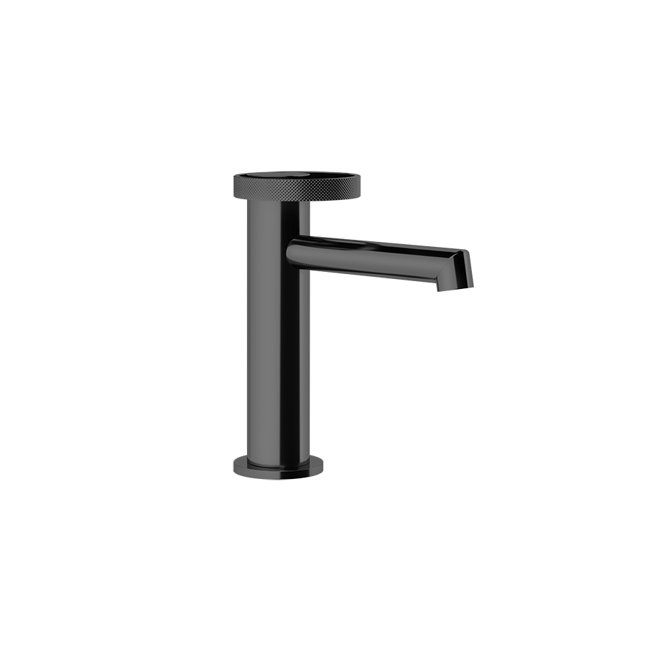 Mélangeur de lavabo ANELLO, S 128 mm, goulot fixe, sans vidage, avec flexible de raccordement 3/8", groupe acoustique NT, 706 Black Metal PVD