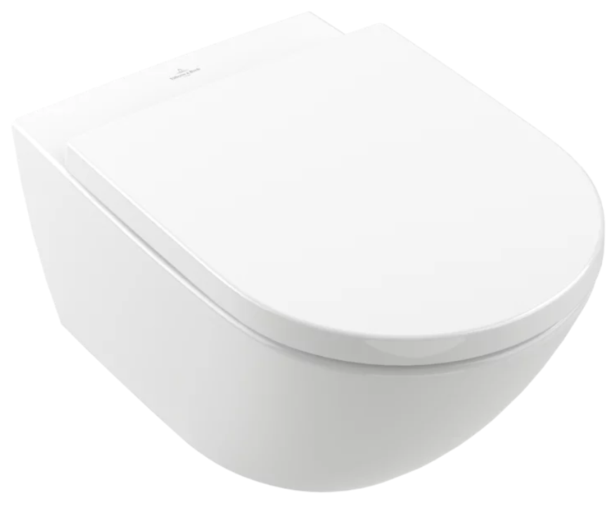 Cuvette murale SUB UP Combi-Pack, se compose de: cuvette murale et siège de WC à abaissement automatique, standard, blanc