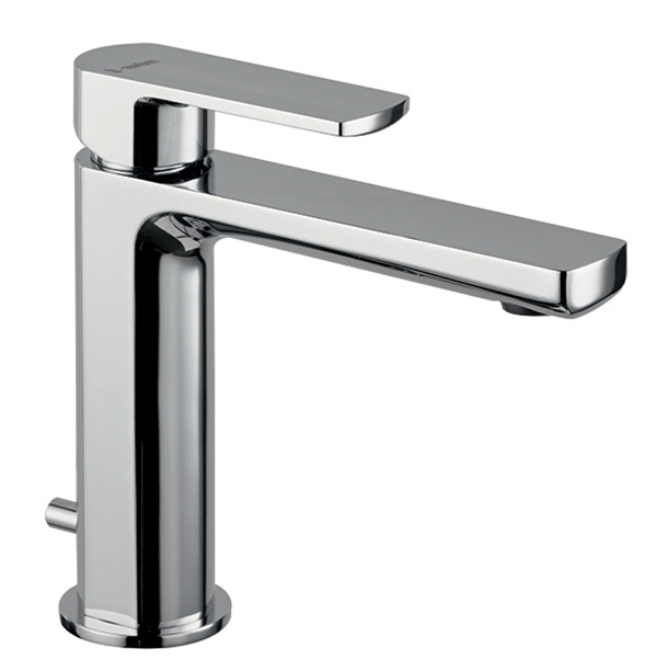 Mélangeur de lavabo HAKA, Eco+, S 130 mm, goulot fixe vidage excentrique, groupe acoustique NT, chromé