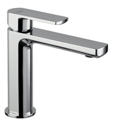 Mélangeur de lavabo HAKA, Eco+, S 130 mm, goulot fixe sans vidage, groupe acoustique NT, chromé