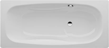 Baignoire-Combi MODERO 170 x 75 x 40,5 cm, acier avec zone de douche isolation phonique, standard, blanc