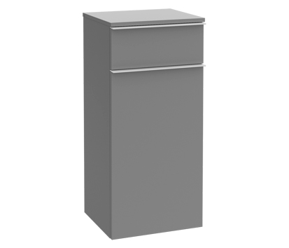 Armoire mi-haute VENTI 40,4 x 86,6 x 37,2 cm 1 tiroir, armoire de tablette 1 porte charnières à gauche, poignée A CONFIRMER, couleur A CONFIRMER