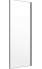 Cloison latérale QUATTUOR pour porte battante en 2 parties / version murale 87,5-89 cm, H 200 cm, inclus traverse, verre véritable clair, argent poli
