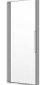 Porte battante QUATTUOR NICHE 76-79 cm, H 200 cm charnières à gauche, verre véritable clair, couleur argent mat