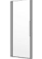 Porte battante QUATTUOR NICHE 86-89 cm, H 200 cm charnières à gauche, verre véritable clair, argent poli