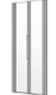 Porte battante QUATTUOR NICHE 86-89 cm, H 200 cm, 2 portes, verre véritable clair, argent poli