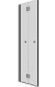 Porte pliante QUATTUOR NICHE 86-89 cm, H 200 cm 2 panneaux, charnières à gauche, verre véritable clair, couleur d'argent mat