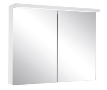 Armoire de toilette BORDO (anc. ADVANCED Line Ultimate TW ALU1) 90/2/TW, dim. 90 x 70 x 12 cm profil en aluminium, prises double en bas à la paroi intermédiaire, 2 portes à double miroir, LED dimmable, en haut et en bas, dessus et dessous séparément commutable 2000-6500 K, bouton pour les fonctions à l'intérieur du profilé latéral, miroir grossissant IP44, argent éloxé