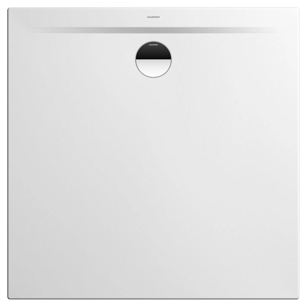 Receveur de douche 90 x 90 x 2,0 cm SUPERUS ZERO, acier isolation phonique trou d'écoulement D 90 mm, standard, blanc