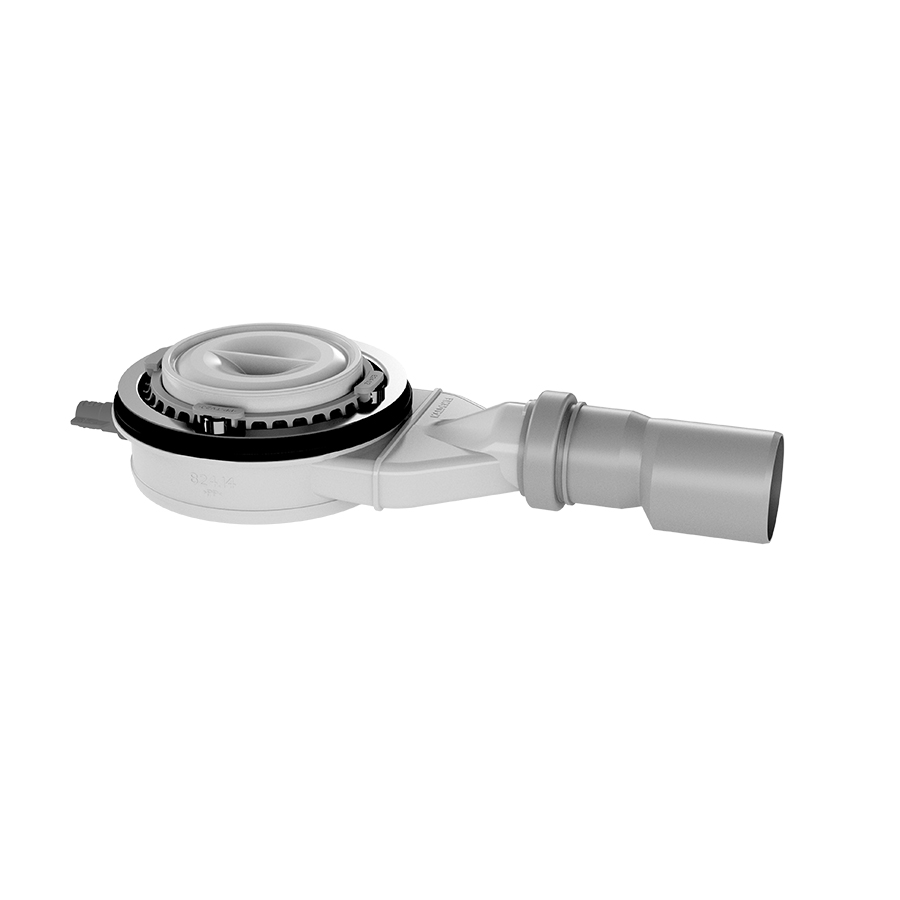 Garniture d'écoulement KA 120 (Mod. 4107) plate, débit 0,9 l/s, piège à eau 30 mm, sans couvercle d'écoulement