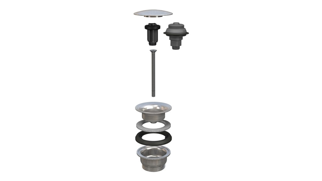 Bonde soupape d'écoulement 1 1/4" Push open, fonction 2 en 1, ajustable de min. 0 à max. 70 mm, appuyez pour ouvrir et fermer - verrouillable en position ouverte, adapté aux lavabos avec ou sans trop-plein, inox
