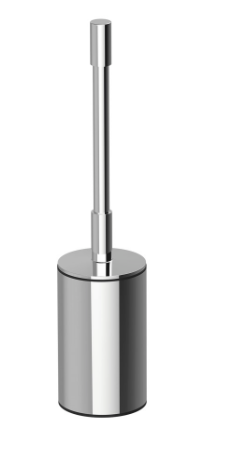 Porte-balai de WC SELECT 22 couvercle de fermeture, jatte en verre mat, montage Adesio pour collage ou perçage avec matériel de fixation, sans colle SikaFast, chromé