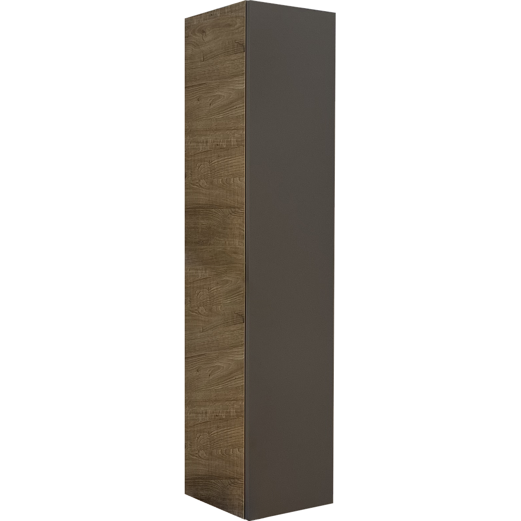 Colonne 1 porte, System M, à suspendre, L35 x H160 x P36.5 cm, ouverture avec poignée ou tip-on, 4 étagères intérieures , laqué mat (couleur à définir)