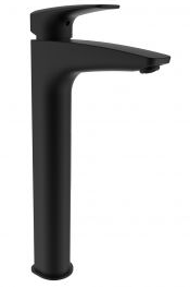 Mélangeur de lavabo LAURUS ECO+, S 130 mm, H 265, goulot fixe sans vidage, groupe acoustique I, noir mat