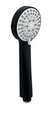 Douchette à main (LAURUS), 3 jets Rainspray / Mixedspray / Massagespray avec RubiClean, diffuseur auto-nettoyant, résistant au calcaire, noir mat