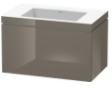 Combination de lavabo 80,0 x 50,0 x 48,0 cm, lavabo pour meuble inclus, élément à 1 tiroir, sans trop-plein, 1 trou robin., bonde avec enjoliveur en céramique incluse, siphon gain de place inclus, Revêtement laqué, CHOIX A CONFIRMER groupe prix 4
