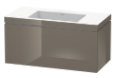 Combination de lavabo 100,0 x 50,0 x 48,0 cm, lavabo pour meuble inclus, élément à 1 tiroir, sans trop-plein, 1 trou robin., bonde avec enjoliveur en céramique incluse, siphon gain de place inclus, Revêtement laqué, CHOIX A CONFIRMER groupe prix 4