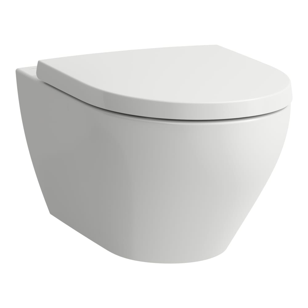 Cuvette murale MODERO SILENTO DESIGN UP silencieux, rimless céramique, fixation cachée pour chasse d'eau à encastrer avec protection sonore, standard, blanc mat