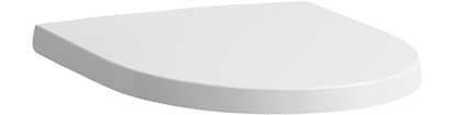 Siège de WC MODERO SILENTO DESIGN avec couvercle, avec abaissement automatique fixation 40 mm, charnières acier inoxydable, blanc