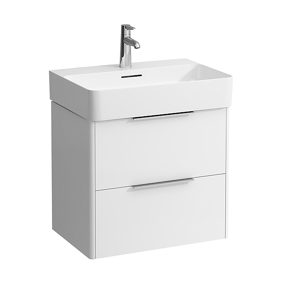Meuble sous lavabo, BASE, pour lavabo VAL H810283, L 58,5 x P 39 x H 53 cm, 2 tiroirs avec poignée du modèle, 999 Multicolor (couleur à définir)
