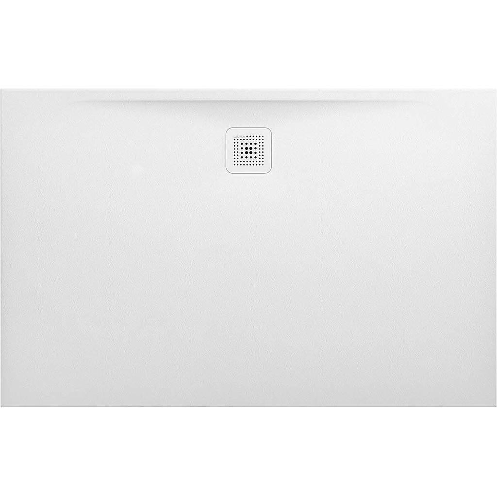 Receveur de douche PROFI 140 x 90 x 3 cm, Marbond, trou d'écoulement D 90 mm avec couvercle d'écoulement amovible, standard, blanc mat