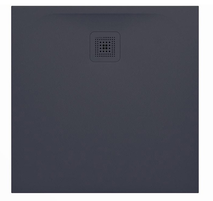 Receveur de douche PROFI 80 x 80 x 2,9 cm, Marbond trou d'écoulement D 90 mm avec couvercle d'écoulement amovible, standard, anthracite mat