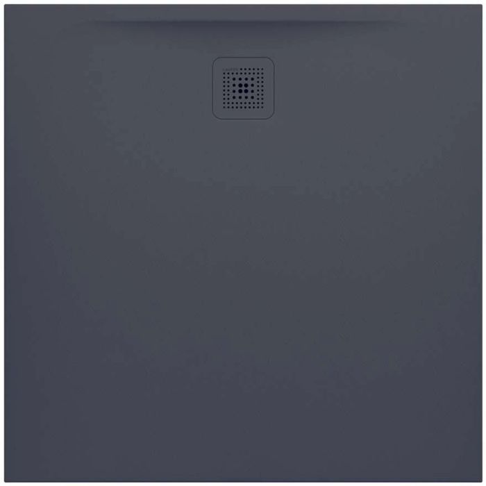 Receveur de douche PROFI 100 x 100 x 3.3 cm, Marbond trou d'écoulement D 90 mm avec couvercle d'écoulement amovible, standard, anthracite mat