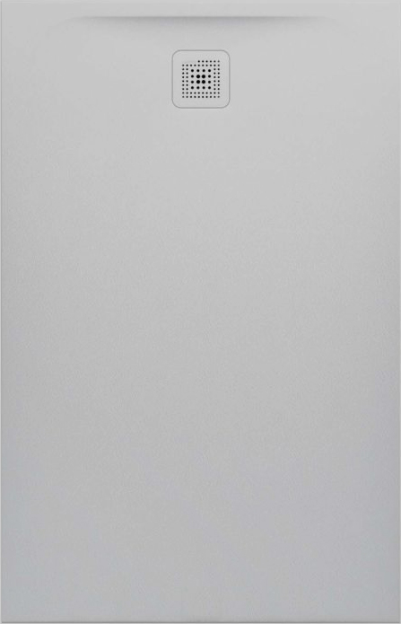 Receveur de douche PROFI 140 x 90 x 4,2 cm, Marbond trou d'écoulement D 90 mm avec couvercle d'écoulement amovible, standard, gris clair mat