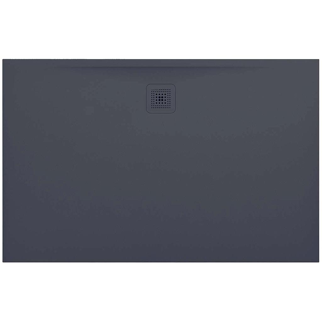 Receveur de douche PROFI 140 x 90 x 3 cm, Marbond trou d'écoulement D 90 mm avec couvercle d'écoulement amovible, standard, anthracite mat