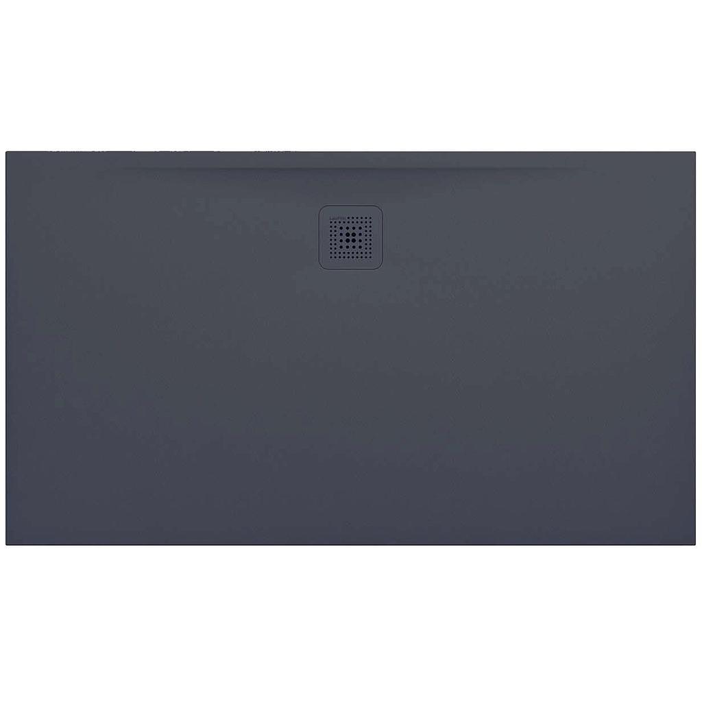 Receveur de douche PROFI 140 x 80 x 3 cm, Marbond trou d'écoulement D 90 mm avec couvercle d'écoulement amovible, standard, anthracite mat