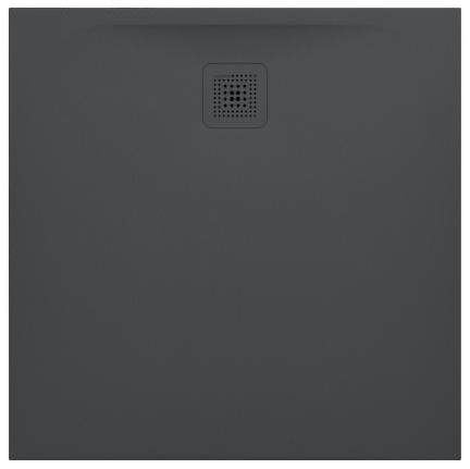 Receveur de douche PROFI 90 x 80 x 3,0 cm, Marbond trou d'écoulement D 90 mm avec couvercle d'écoulement amovible, standard, anthracite mat