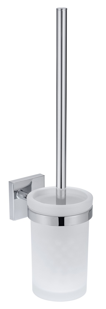 Porte balai de WC 8.5 x 37.4 x 11.9 cm ELLE verre véritable opaque, chromé