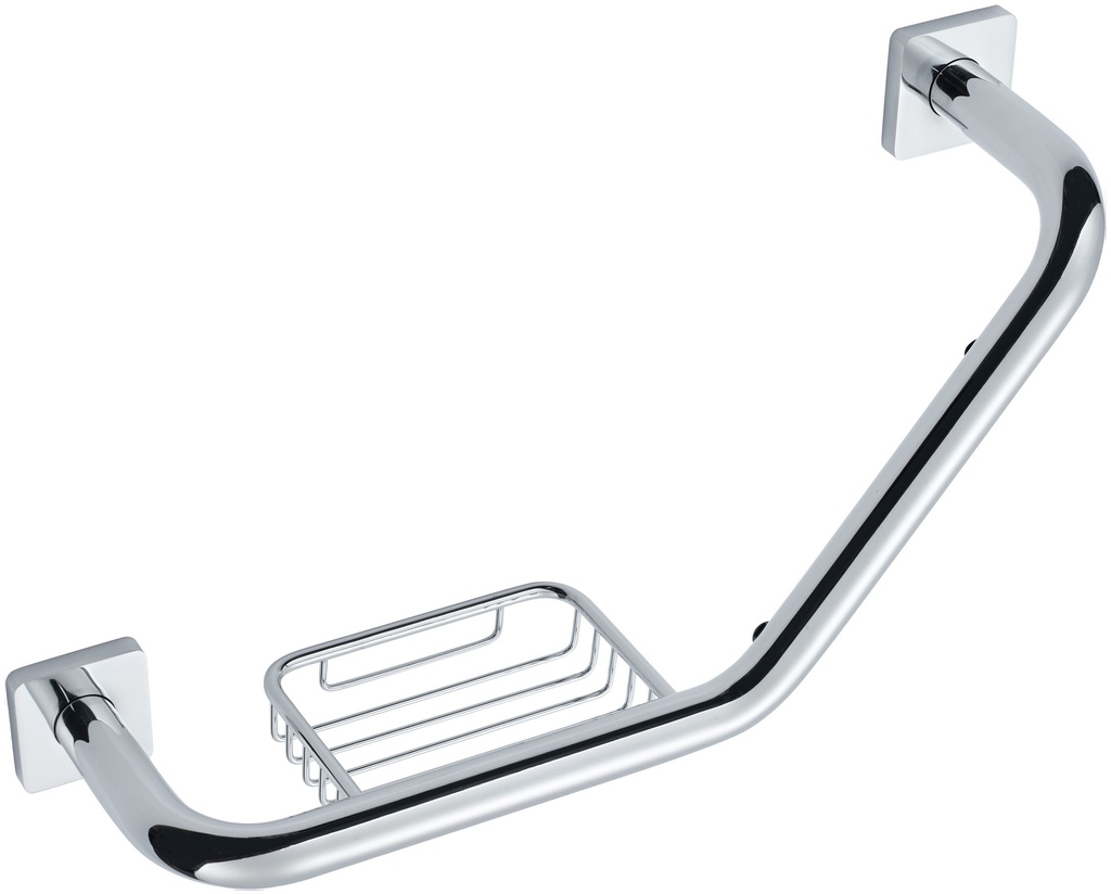 Barre d'appui avec porte-savon 41.7X19.7 cm ELLE réversible, chromé 