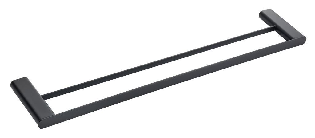 Porte-serviette double AIR 60 cm, noir mat
