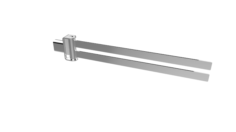 Porte-serviette à 2 bras AIR 40 cm, chromé 