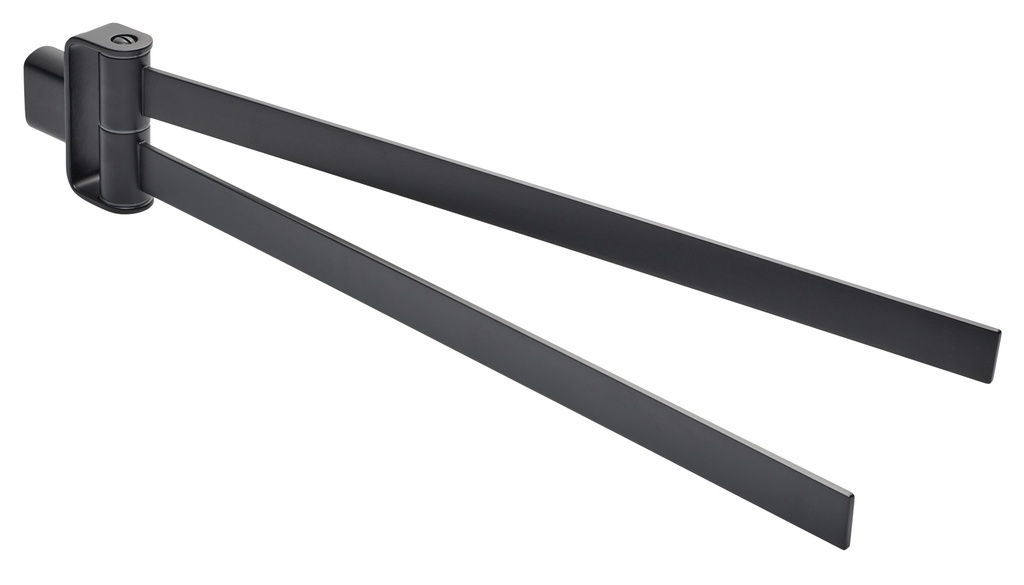 Porte-serviette à 2 bras AIR 40 cm, noir mat